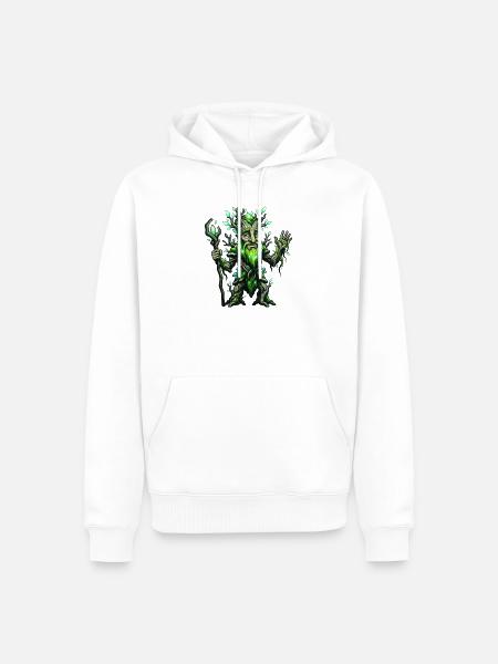 Illustration des grünen Baumgeistes - Männer Premium Bio Hoodie - Weiß