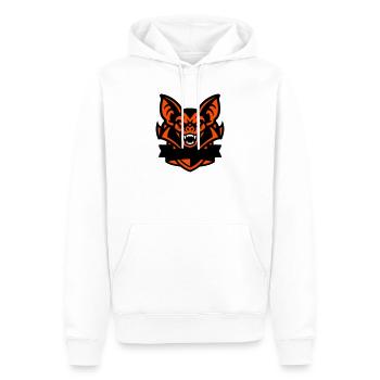 Fledermaus Maskottchen Wappen - Männer Premium Bio Hoodie - Weiß - Vorne - Nico (187cm)