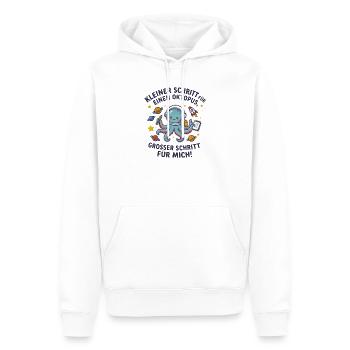 Kleiner Schritt für Oktopus Astronaut - Männer Premium Bio Hoodie - Weiß - Vorne - Nico (187cm)
