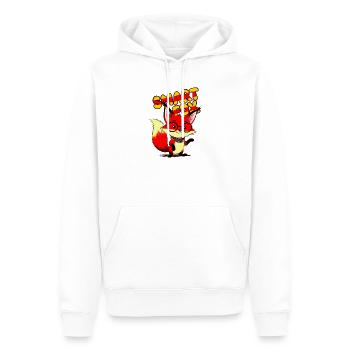 Lunettes de dessin animé Renard Intelligent - Sweat à capuche Premium bio Homme - blanc - Devant - Nico (187cm)