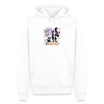 Witch Way to Wine - Hexen T-Shirt - Männer Premium Bio Hoodie - Weiß - Vorne - Nico (187cm)
