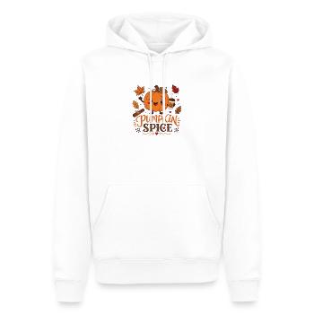 Kürbis Gewürz - Herbstliches T-Shirt - Männer Premium Bio Hoodie - Weiß - Vorne - Nico (187cm)