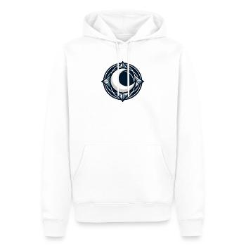 Mondkreis Geometrisches Mosaik - Männer Premium Bio Hoodie - Weiß - Vorne - Nico (187cm)