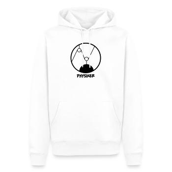 Physiker - Männer Premium Bio Hoodie - Weiß - Vorne - Nico (187cm)