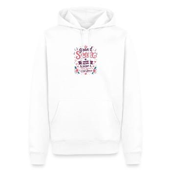 Grand soeur Toujours raison même quand c'est faux - Sweat à capuche Premium bio Homme - blanc - Devant - Nico (187cm)