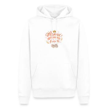 Mamie La Reine De La Famille - Cadeau Mamie - Sweat à capuche Premium bio Homme - blanc - Devant - Nico (187cm)