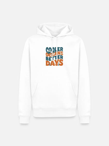 Cooler Oceans Better Days - Männer Premium Bio Hoodie - Weiß