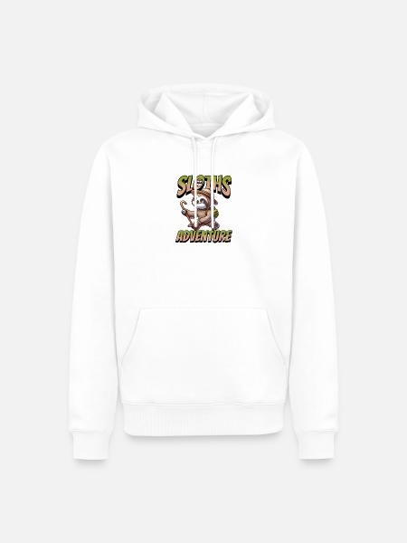 DIE ABENTEUER DES FAULTIERS - Männer Premium Bio Hoodie - Weiß