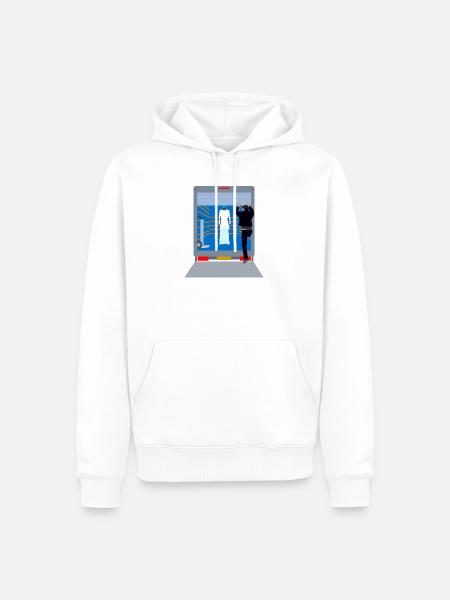 PickUp - Männer Premium Bio Hoodie - Weiß