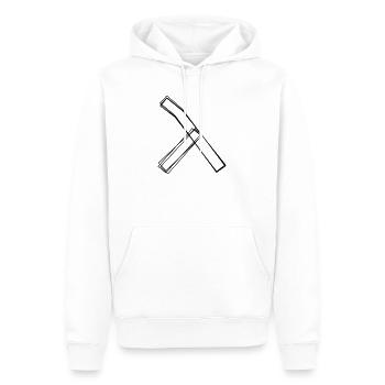 Griechischer Buchstabe Lambda handgezeichnet - Männer Premium Bio Hoodie - Weiß - Vorne - Nico (187cm)