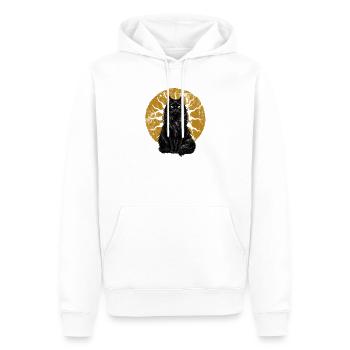Schwarze Katze Magical Mond Mystisch Cottagecore - Männer Premium Bio Hoodie - Weiß - Vorne - Nico (187cm)