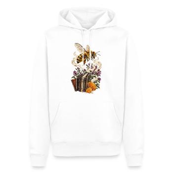 Imkerei Honigbiene - Männer Premium Bio Hoodie - Weiß - Vorne - Nico (187cm)