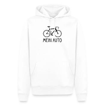 Fahrrad - Mein Auto - Männer Premium Bio Hoodie - Weiß - Vorne - Nico (187cm)