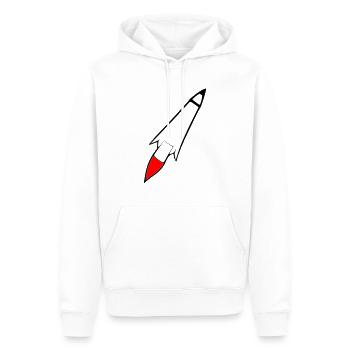 Vecteur de vol spatial spatial de fusée spatiale - Sweat à capuche Premium bio Homme - blanc - Devant - Nico (187cm)