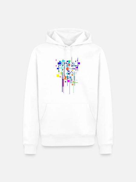 Muster Farben - Abstrakt - Männer Premium Bio Hoodie - Weiß
