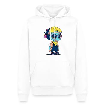 Komischer Kauz - Männer Premium Bio Hoodie - Weiß - Vorne - Nico (187cm)