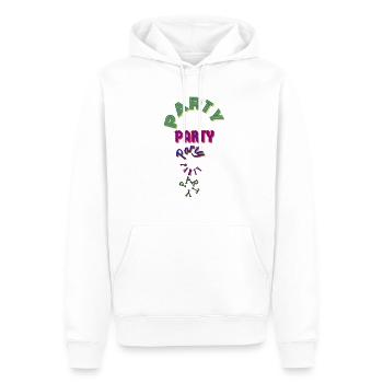 Party Party - Männer Premium Bio Hoodie - Weiß - Vorne - Nico (187cm)