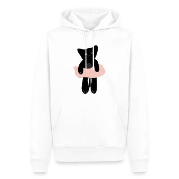 Babykatze in der menschlichen Handfläche5 - Männer Premium Bio Hoodie - Weiß - Vorne - Nico (187cm)