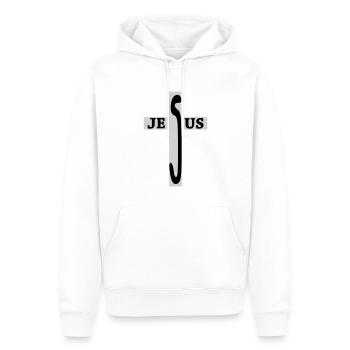 Jésus / Christianisme / Catholique - Sweat à capuche Premium bio Homme - blanc - Devant - Nico (187cm)