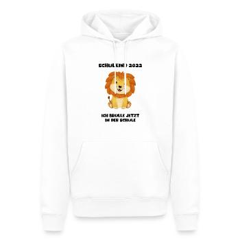 Schulkind 2022 Ich Brülle Jetzt In Der Schule Löwe - Männer Premium Bio Hoodie - Weiß - Vorne - Nico (187cm)