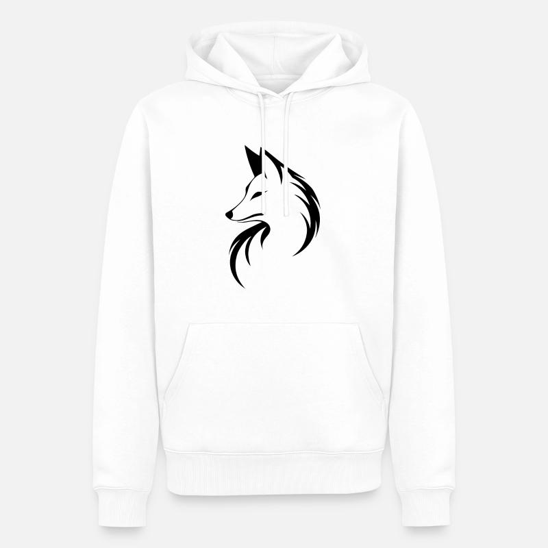 Renards Renards - Sweat à capuche Premium bio Homme - blanc