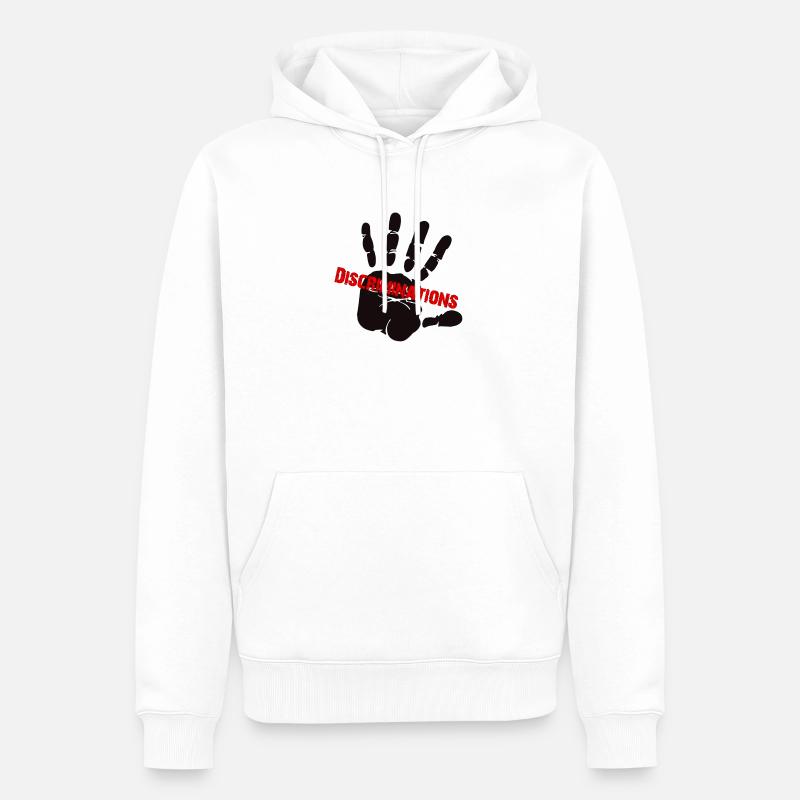 stop discriminations - Sweat à capuche Premium bio Homme - blanc