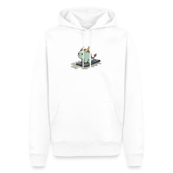 cute mythical creature on an iphone - Männer Premium Bio Hoodie - Weiß - Vorne - Nico (187cm)
