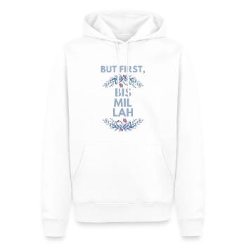 Bismillah Islam Religion Muslim - Men’s Premium Organic Hoodie - white - Front - Nico (187cm)