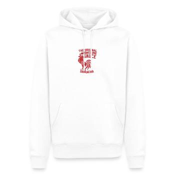 Sriracha Fan - Sweat à capuche Premium bio Homme - blanc - Devant - Nico (187cm)