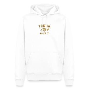 Tonga rugby maori sunset - Men’s Premium Organic Hoodie - white - Front - Nico (187cm)