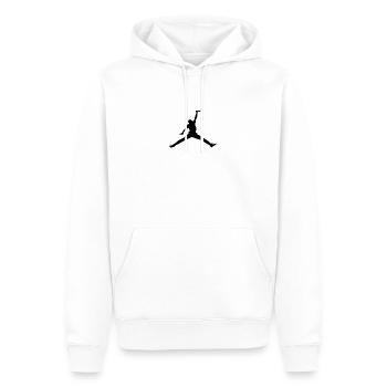 Retro Ultimate Frisbee - Men’s Premium Organic Hoodie - white - Front - Nico (187cm)