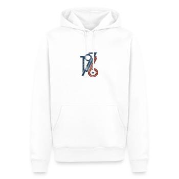 Retro 1976 - Men’s Premium Organic Hoodie - white - Front - Nico (187cm)