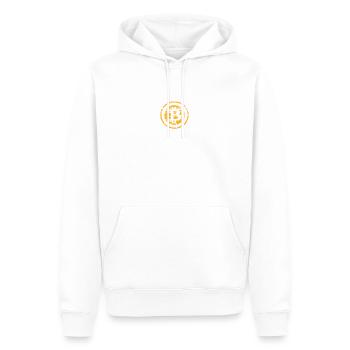 Bitcoin - Men’s Premium Organic Hoodie - white - Front - Nico (187cm)