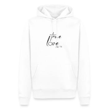 Christliches Design Wahre Liebe Johannes 3 Vers 16 - Männer Premium Bio Hoodie - Weiß - Vorne - Nico (187cm)