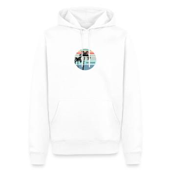 Cooler Hermosa Beach California Palm Tree Urlaub - Männer Premium Bio Hoodie - Weiß - Vorne - Nico (187cm)