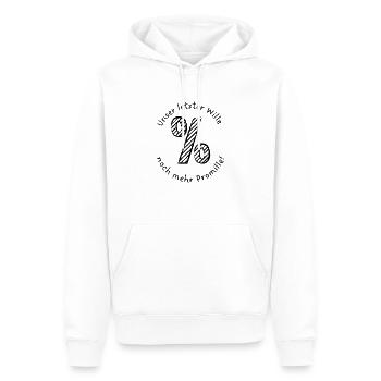 Unser letzter Wille, noch mehr Promille! - Männer Premium Bio Hoodie - Weiß - Vorne - Nico (187cm)