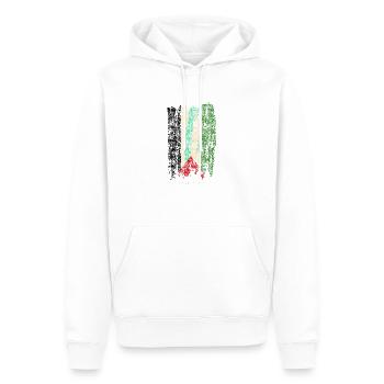 Palestine - Sweat à capuche Premium bio Homme - blanc - Devant - Nico (187cm)