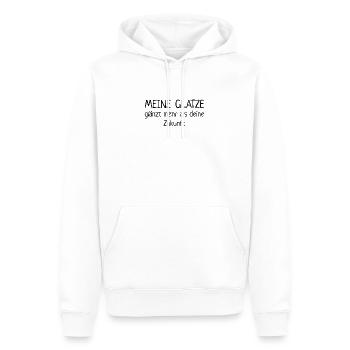 Mon crâne chauve brille plus que ton avenir drôle - Sweat à capuche Premium bio Homme - blanc - Devant - Nico (187cm)