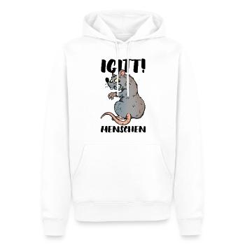 Lustige Rattte Maus Nagetier Spruch Igitt Menschen - Männer Premium Bio Hoodie - Weiß - Vorne - Nico (187cm)