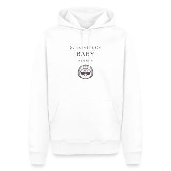 Du kannst mich Baby nennen - Männer Premium Bio Hoodie - Weiß - Vorne - Nico (187cm)