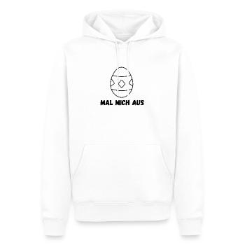 Osterei zum selbst Ausmalen - Männer Premium Bio Hoodie - Weiß - Vorne - Nico (187cm)