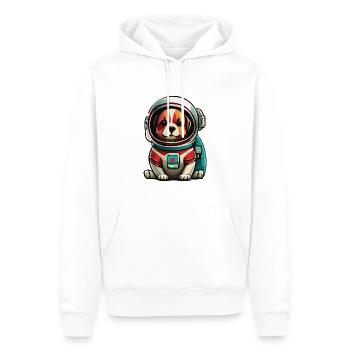 Astrohund - Männer Premium Bio Hoodie - Weiß - Vorne - Nico (187cm)