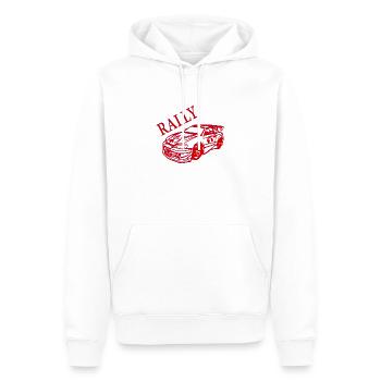 Rally Auto - Männer Premium Bio Hoodie - Weiß - Vorne - Nico (187cm)