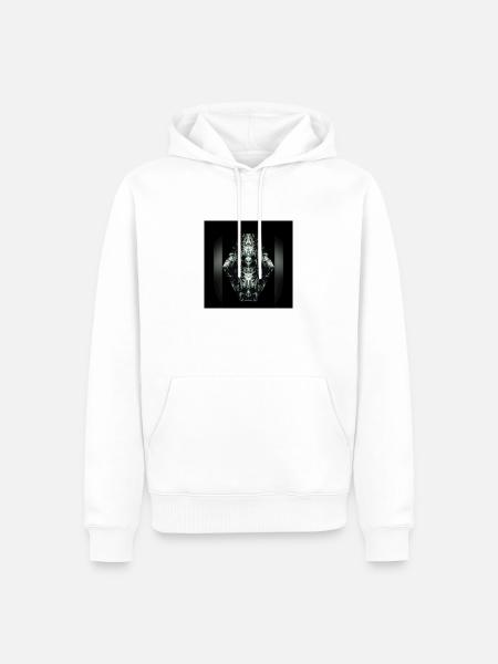Green Monster - Männer Premium Bio Hoodie - Weiß