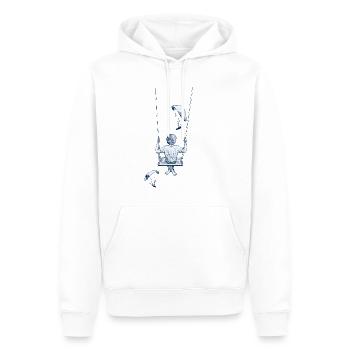 Hanging around in the sky - Männer Premium Bio Hoodie - Weiß - Vorne - Nico (187cm)