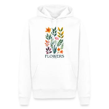 Flowers of the world - Männer Premium Bio Hoodie - Weiß - Vorne - Nico (187cm)