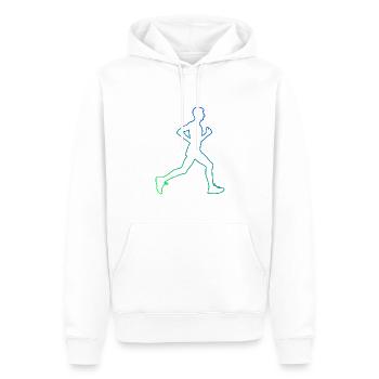 Running Rennen Cross Country Running Fitness - Männer Premium Bio Hoodie - Weiß - Vorne - Nico (187cm)