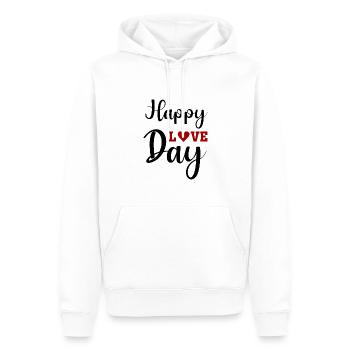 Romantic Valentine's Day Designs Give Love - Men’s Premium Organic Hoodie - white - Front - Nico (187cm)