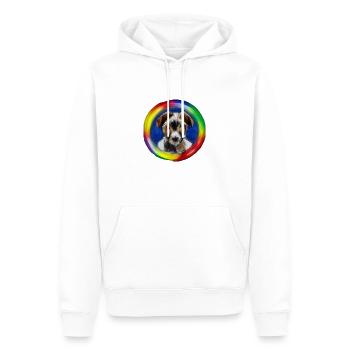 Regenbogen Hund Jack Russel Terrier - Männer Premium Bio Hoodie - Weiß - Vorne - Nico (187cm)