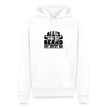 Alles wird gut Bernd ist jetzt da - Männer Premium Bio Hoodie - Weiß - Vorne - Nico (187cm)